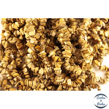 Perles semi précieuses en jaspe - Pépites/5 à 8 mm - Desert rock