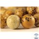 Perles semi précieuses en jaspe - Rondes/12 mm - Beige