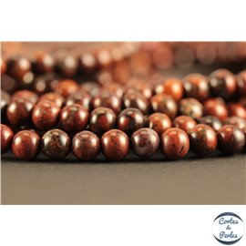 Perles en jaspe rouge - Rondes/4mm - Grade AB+