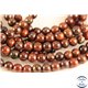 Perles en jaspe rouge - Rondes/4mm - Grade AB+