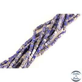 Perles semi précieuses en lapis lazuli - Carrés/4 mm