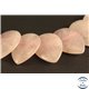 Perles semi précieuses en quartz rose - Gouttes/31 mm