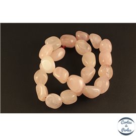 Perles en quartz rose - Nuggets/16mm