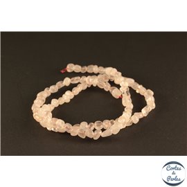 Perles en quartz rose - Nuggets/3mm