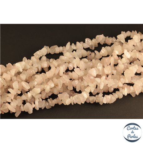 Perles semi précieuses en quartz rose - Pépites/4 mm