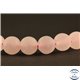 Perles semi précieuses en quartz rose - Rondes/6 mm - Dépoli