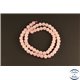 Perles semi précieuses en quartz rose - Rondes/6 mm - Dépoli