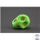 Perles semi précieuses en howlite - Skull/9 mm - Lime Green