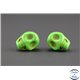 Perles semi précieuses en howlite - Skull/9 mm - Lime Green