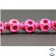 Perles semi précieuses en howlite - Skull/9 mm - Fuschia