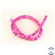 Perles semi précieuses en howlite - Skull/9 mm - Fuschia