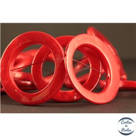 Perles en Nacre - Cercles/35 mm - Rouge
