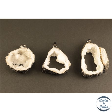 Pendentifs en Agate - Chips/40 mm - Blanc