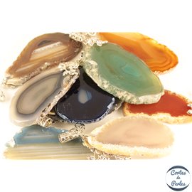 Pendentifs en Agate - Chips/50 mm - Multicolore