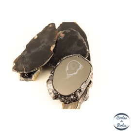 Pendentifs en Agate - Chips/55 mm - Noir