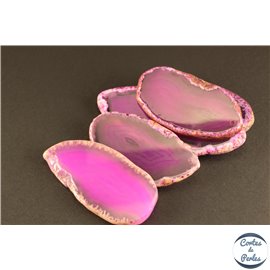 Pendentifs en Agate - Chips/60 mm - Rose