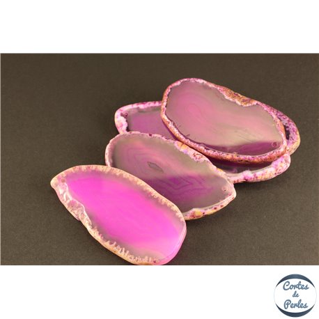 Pendentifs en Agate - Chips/60 mm - Rose