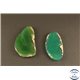 Pendentifs en Agate - Chips/60 mm - Vert émeraude