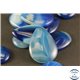 Pendentifs en Agate - Gouttes/20 mm - Bleu Roi