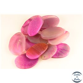 Pendentifs en Agate - Gouttes/35 mm - Vieux Rose