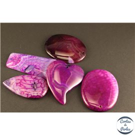 Pendentifs en Agate - Multi/35 mm - Fuschia