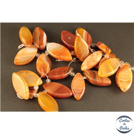 Pendentifs en Agate - Ellipse/27 mm - Orange