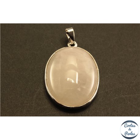 Pendentifs en Quartz Rose - Ovales/40 mm