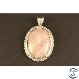 Pendentifs en Quartz Rose - Ovales/46 mm