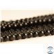 Perles semi précieuses en obsidienne - Rondes/4 mm - Noir