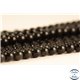 Perles semi précieuses en obsidienne - Rondes/4 mm - Noir