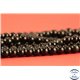 Perles semi précieuses en obsidienne - Rondes/4 mm - Noir