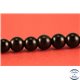 Perles semi précieuses en obsidienne - Rondes/4 mm - Noir