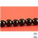 Perles semi précieuses en obsidienne - Rondes/4 mm - Noir