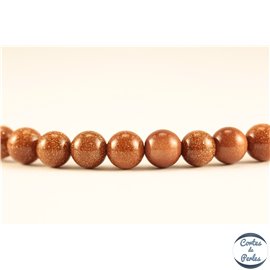 Perles en goldsand stone orange - Rondes/6mm