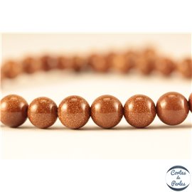 Perles en goldsand stone orange - Rondes/8mm