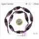 Perles semi précieuses en Agate - Tube/12 mm - Violet