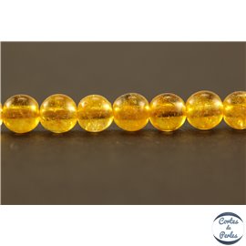 Perles en cristal crack miel - Rondes/4mm