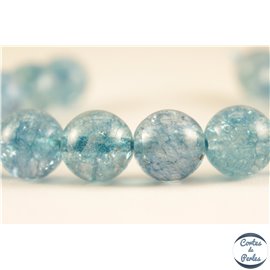 Perles en cristal crack aquamarine - Rondes/10mm