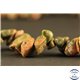 Perles semi précieuses en unakite - Pépites/4 mm