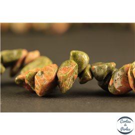 Perles en unakite - Pépites/4mm