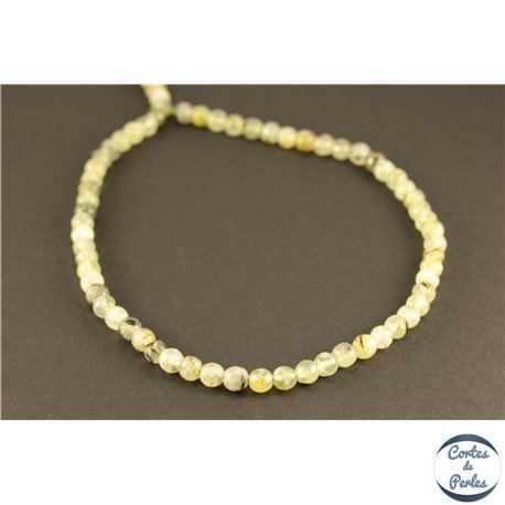 Perles semi précieuses en préhnite - Rondes/6 mm