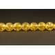 Perles semi précieuses en cristal crack - Rondes/8 mm - Jaune