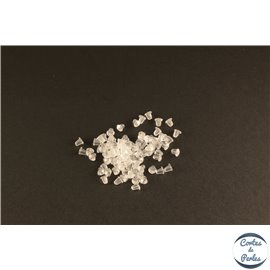 Fermoirs pour boucles d'oreilles - 4 mm - Transparent