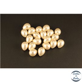 Boucles d'oreilles en perles de Majorque - Gouttes/15mm - Rose clair - Grade A