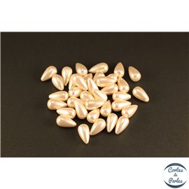 Boucles d'oreilles en perles de Majorque - Gouttes/16 mm - Rose pâle - Grade A