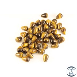 Boucles d'oreilles en œil de tigre - Gouttes/Marron