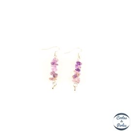 Boucles d'oreilles gemmes - 5 mm - Marron