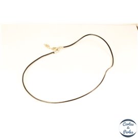 Collier cuir - 2 mm - Noir