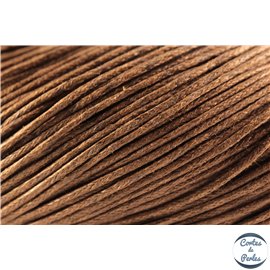 Cordon de coton ciré - 1 mm - Marron