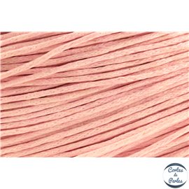 Cordon de coton ciré - 1 mm - Rose